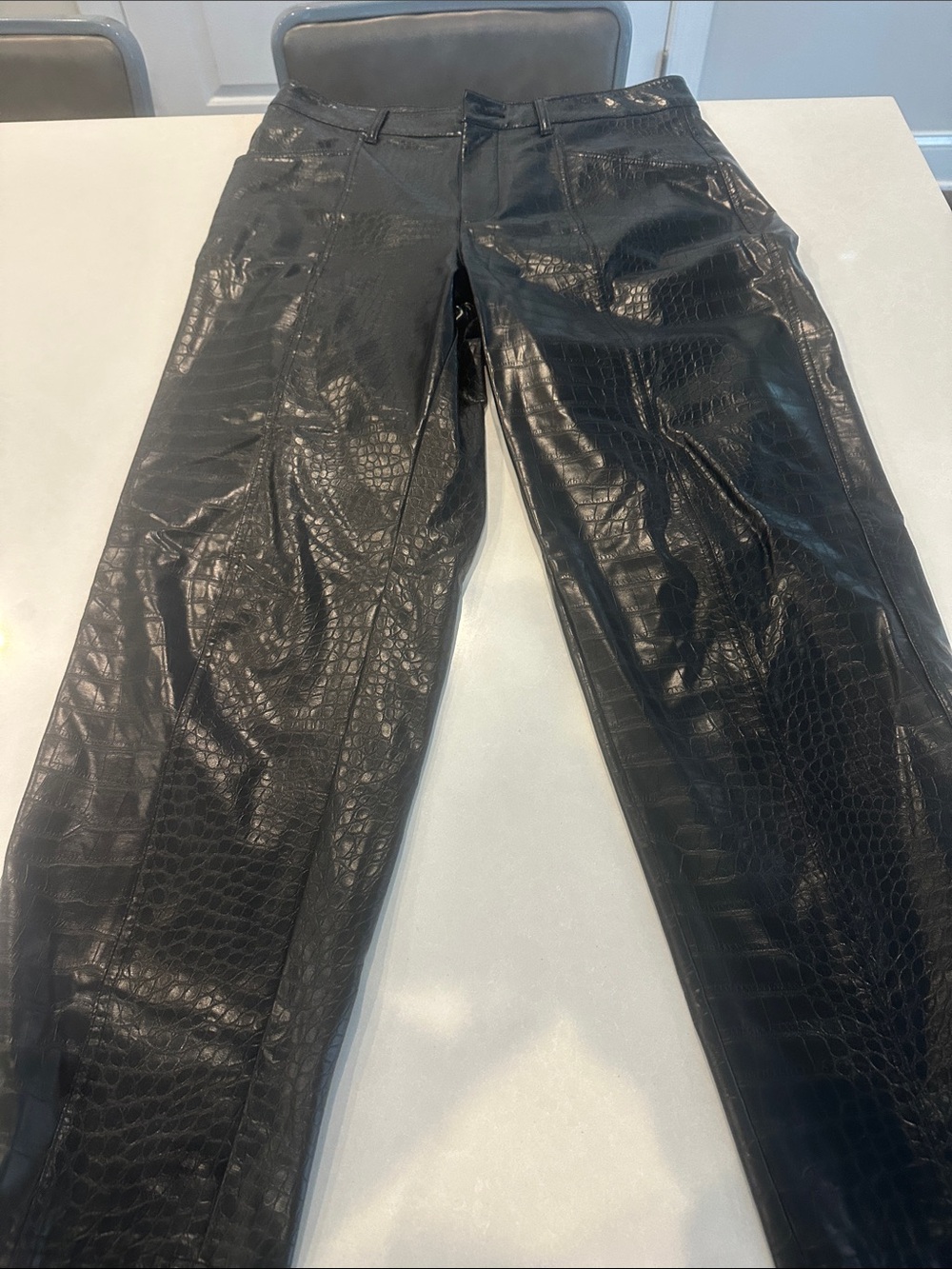 a new day Black Faux Croc women’s  Pants